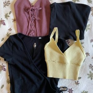 Pacsun Hollister Tank Crop Top Bundle XS